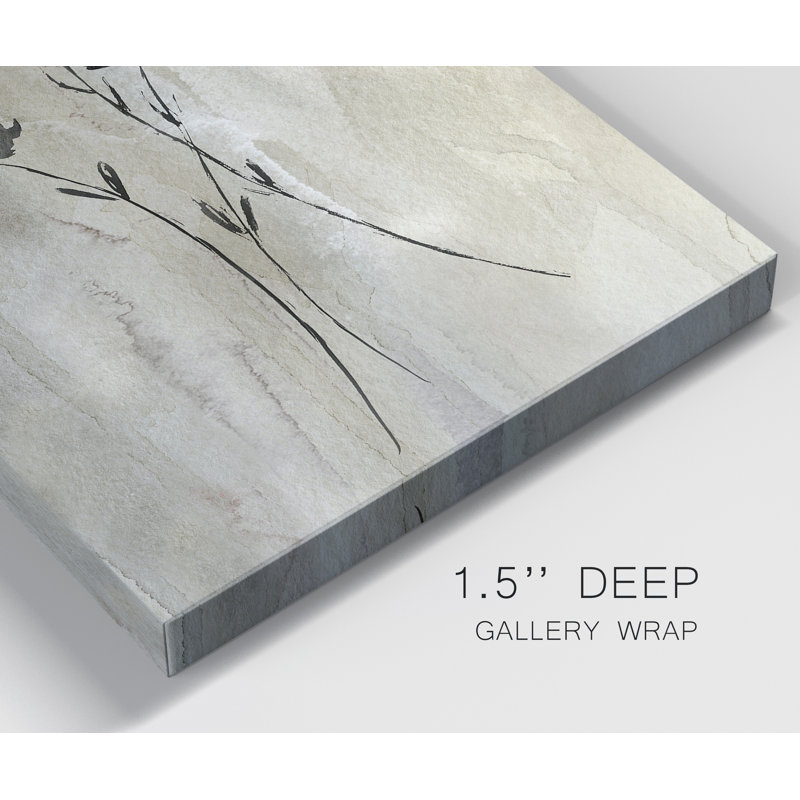 " Sumi-E Silhouette III " 2 - Pieces, 40" H x 60" W, Wrapped Canvas, No Frame