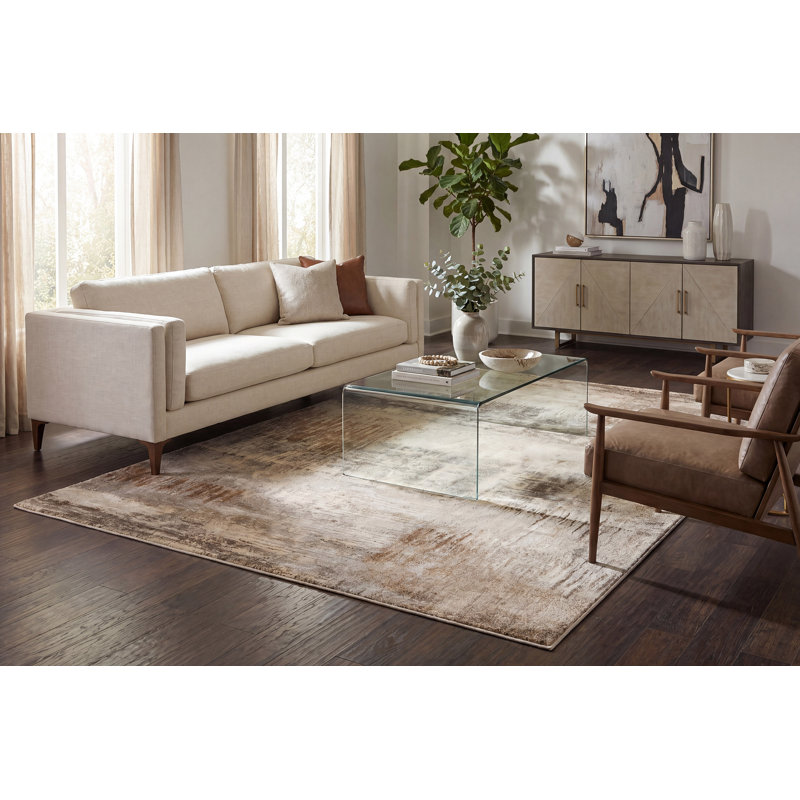Tapis beige Darlenatta, Rectangle 3 pi 11 po x 5 pi 7 po