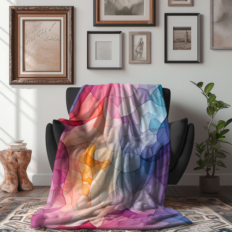 Colour Water - 1 pièce Sherpa Premium, L 80 po x l 60 po