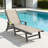 All-Weather HDPE & PVC-coated polyester Patio Chaise Lounge Chair with Arms, 5-Position Adjustable Backrest, Wheels & Built-In Cup Holder-690926509