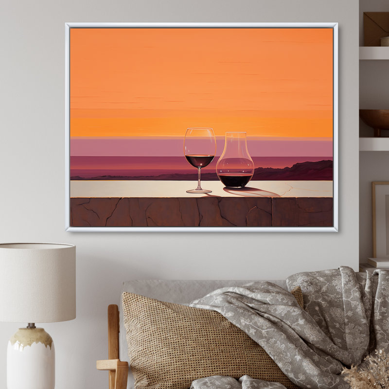 Vinos Vista sur toile, Cadre flottant blanc, H 24 po x l 32 po x P 1 po