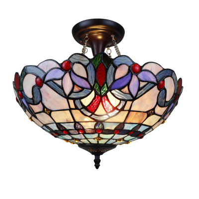 Plafonnier semi-encastré 2 lumières 16 po