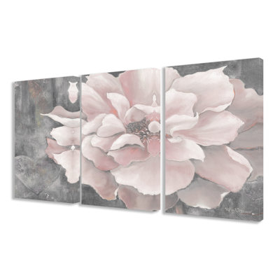 " Pastel Pink Peony " 3 Piece Art Print