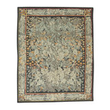 Hand-Knotted High-Quality Green and Brown Area Rug