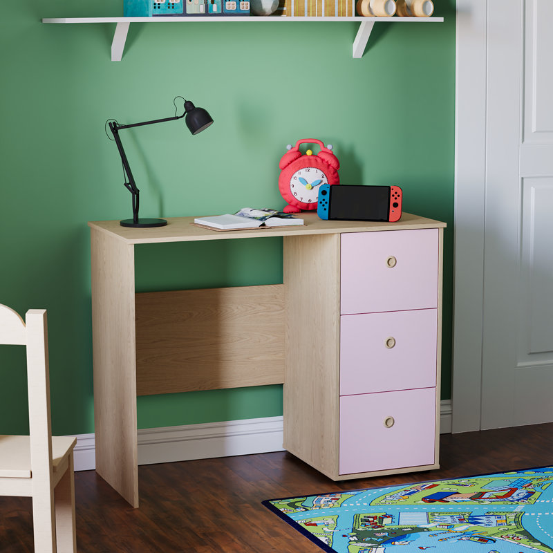 Kayshia Neptune 92cm W Writing Desk, Pink