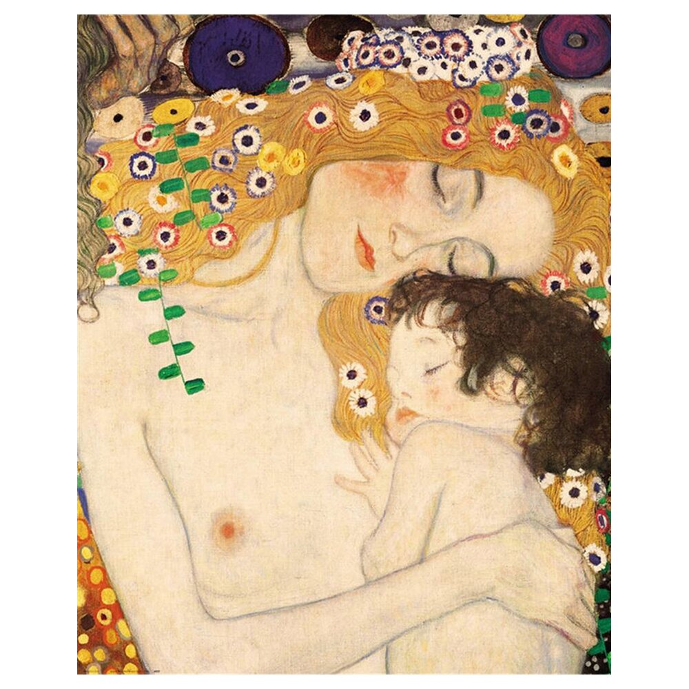 Leinwandbild The Three Ages (Particular) von Gustav Klimt