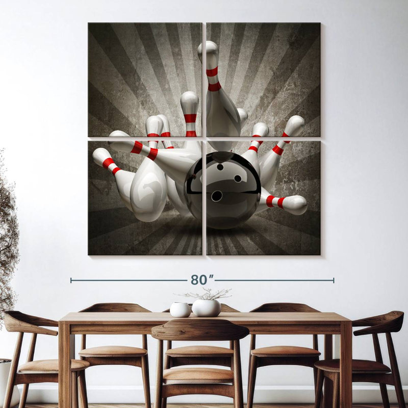 Fun Bowling, 74" H x 74" W
