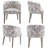 Linen Fabric Dining Chairs Set Of 2, Modern Upholstered Living Room Chairs With Sold Wood Legs Mid Century Button Tufted Side Chairs With Armrest For Dining Room, Floral