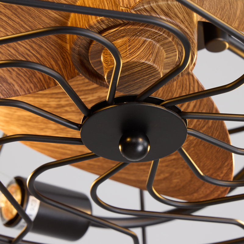 Ventilateur de plafond à cage 20 "avec moteur à courant continu silencieux et télécommande
