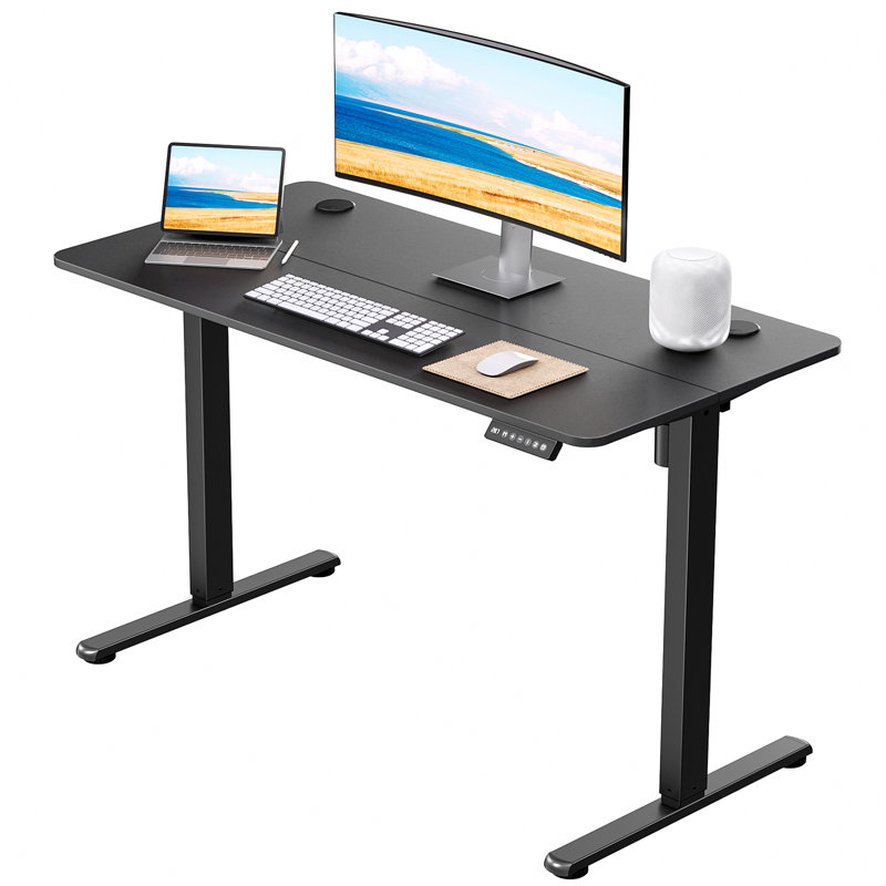 Bureau debout - Bureau à hauteur réglable, H 46,5 po x l 48 po x P 23,6 po, Noir