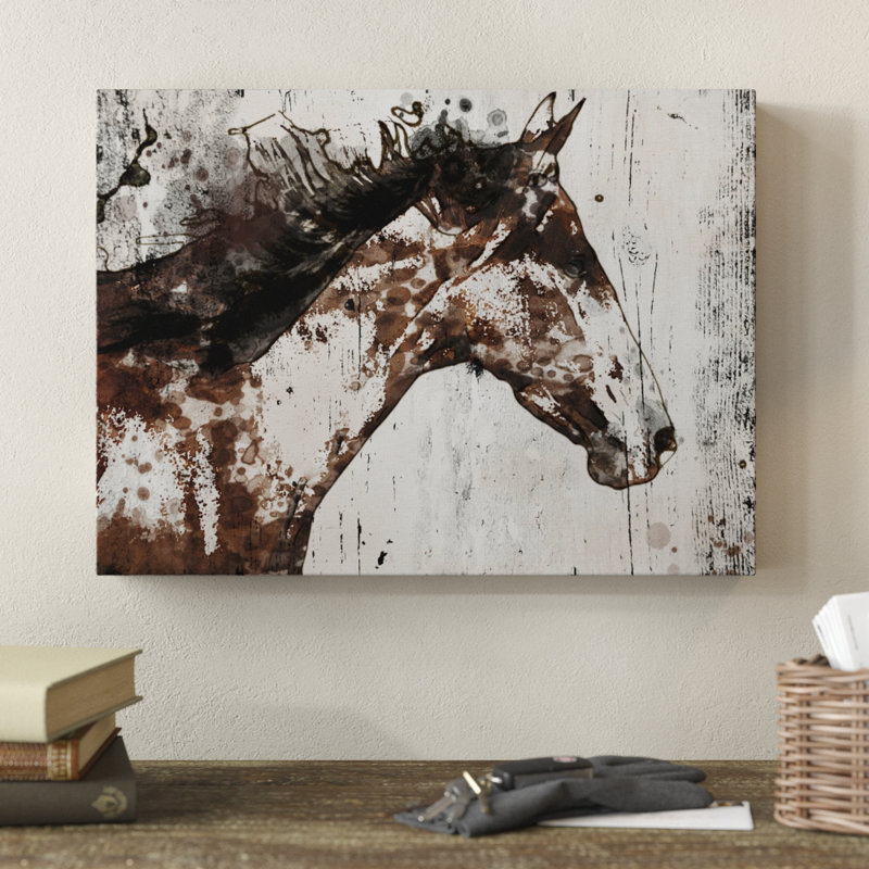 « galaxy cheval i », peinture sur toile tendue, H 18 po x l 24 po x p 2 po