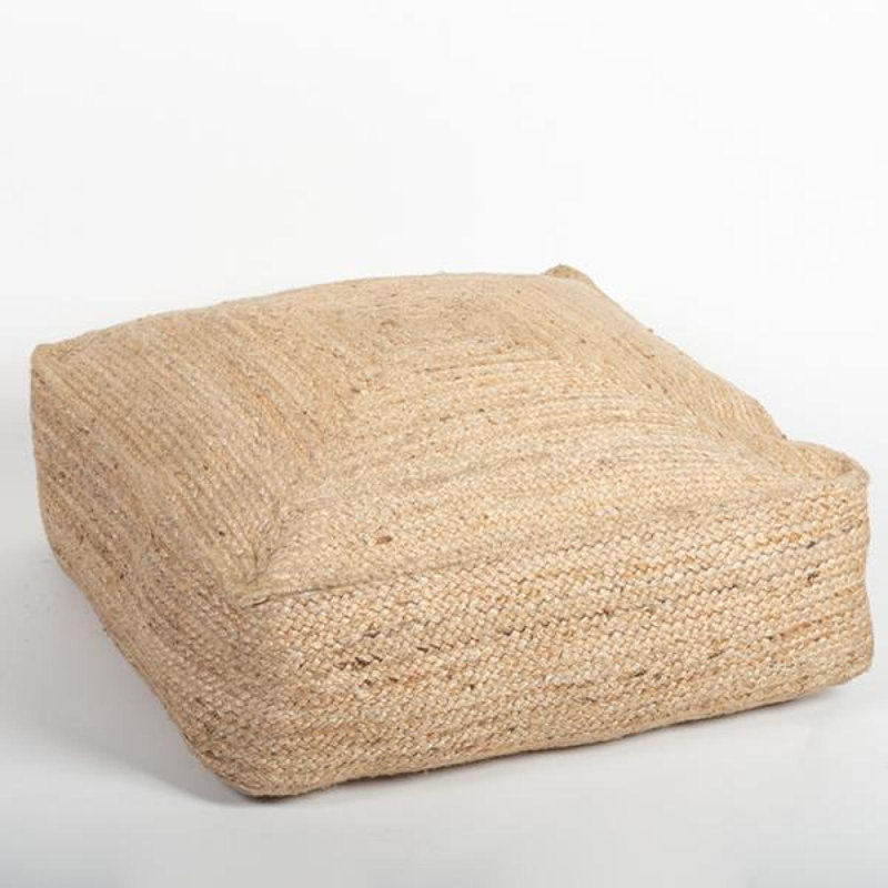 Coussin en jute et coton réversible