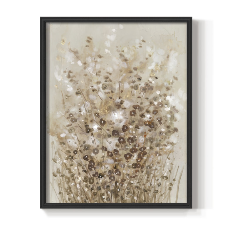 «Flourish II», reproduction encadrée - bois massif, H 30 po x l 24 po, Noir, noir, noir, noir