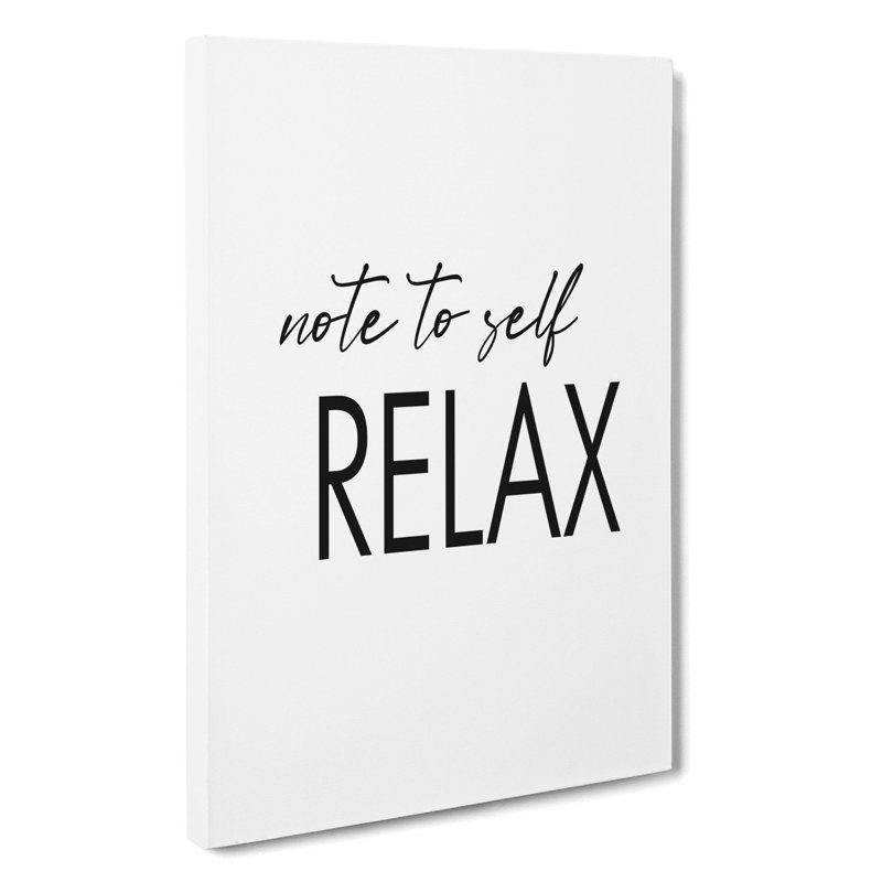 Note To Self - Wrapped Canvas, 60cm H x 40cm W x 3cm D