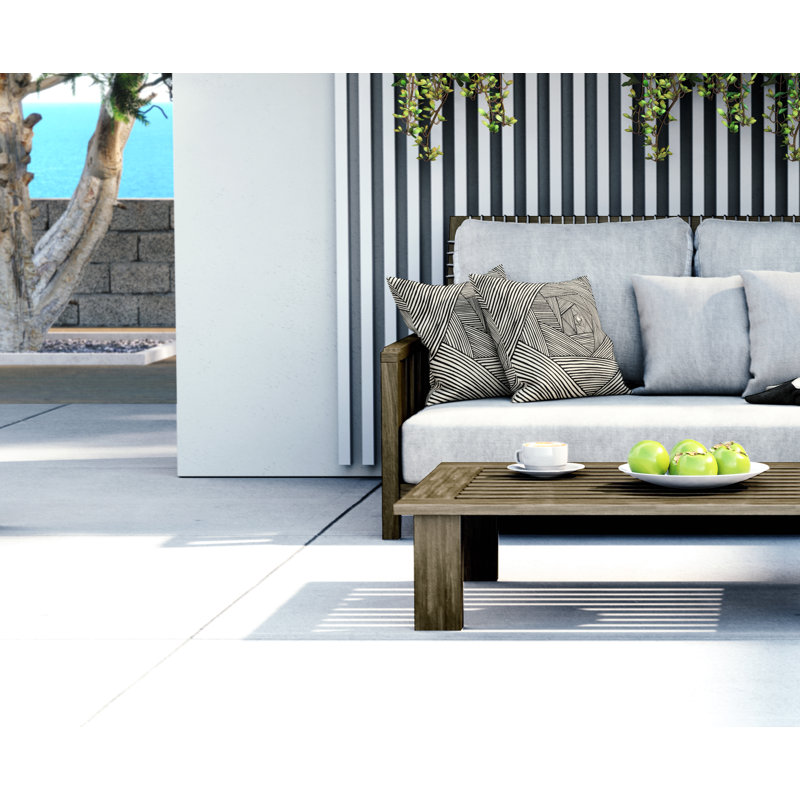 Jeté carré en polyester intérieur / extérieur, L 19 po x H 19 po, Noir / bleu marine