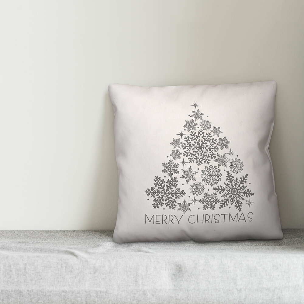 Mike&Co. New York Christmas Snowflakes Throw Pillow Covers & Insert