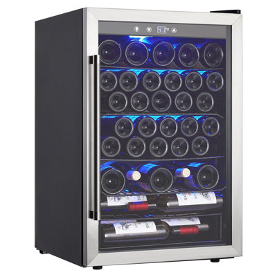 Wine Fridge 36 Bottle, Wine Cooler Refrigerator With 40~61°F Digital Temperature Control