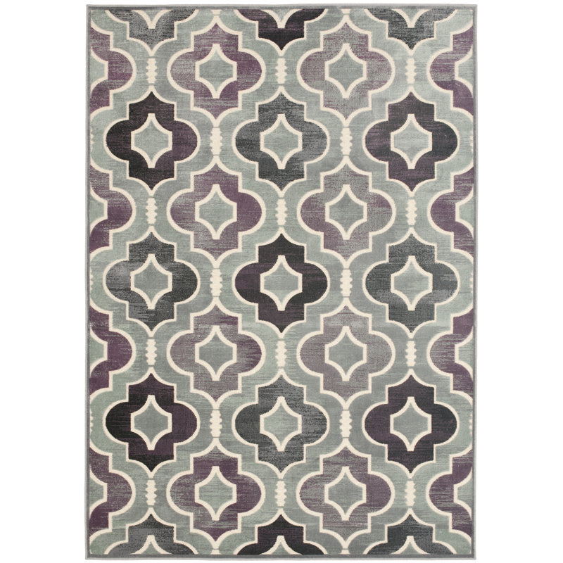Westbrooks Geometric Viscose Area Rug, Rectangle 160 x 229 cm