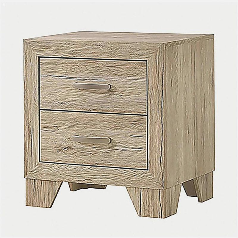 Natural two-tone drawer bedside table