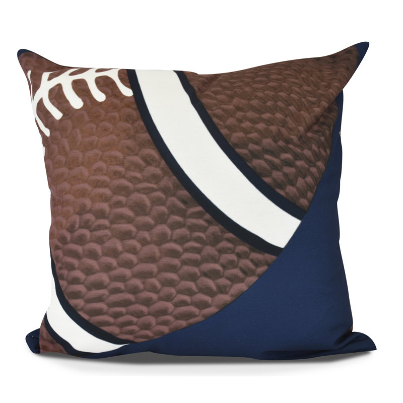 Housse et insert de coussin carré Goals, Gourds and Gatherings, H 18 po x l 18 po, Bleu marine
