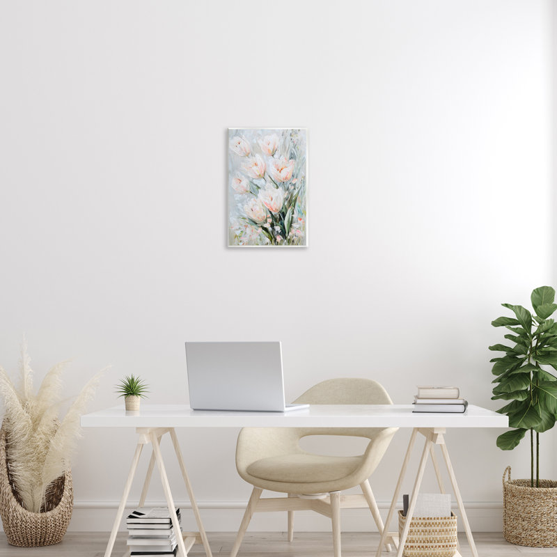 Art mural sur fleurs printanières, design par LSR Creative Studio, H 15 po x l 10 po