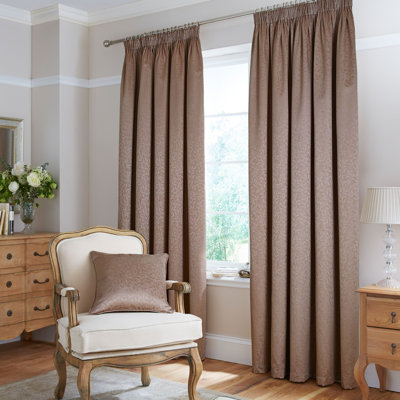 Pencil Pleat Room Darkening Thermal Single Curtain