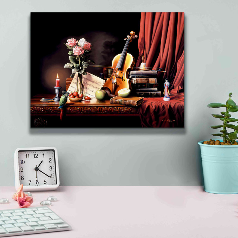 «The Love» par R. Hed, art mural sur toile, H 12 po x l 16 po x P 0,75 po