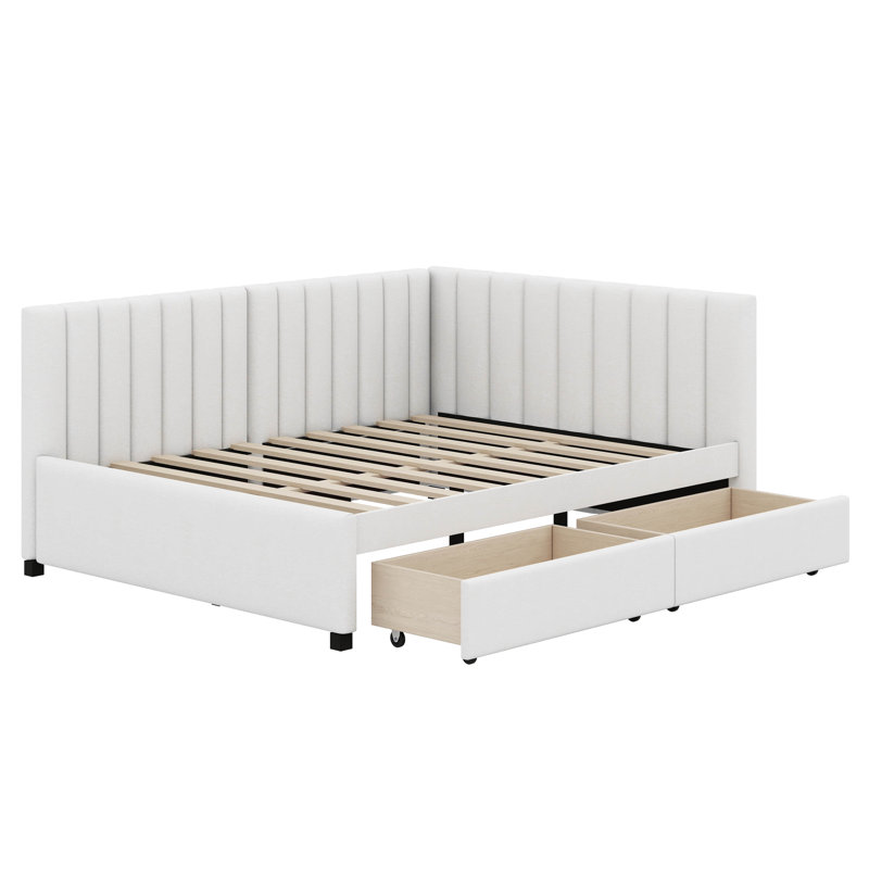 Keallan Upholstered Daybed, Beige