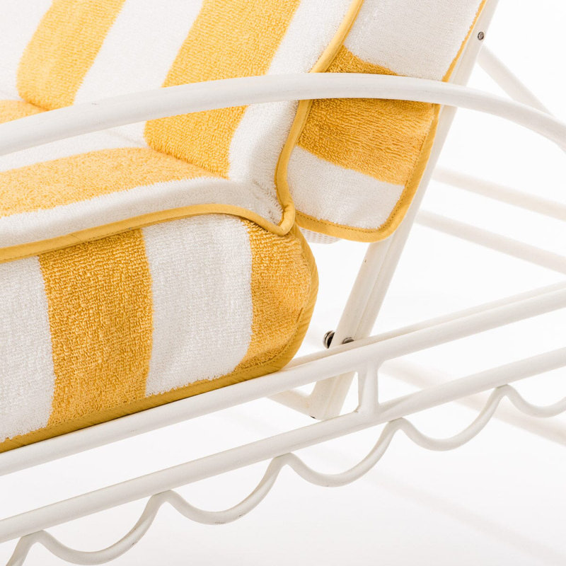 The Lounger Towel, Crew Mimosa Yellow Stripe