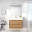 Base de meuble-lavabo mural 36 po Moreno avec plateau en acrylique renforcé Moreno-564082940