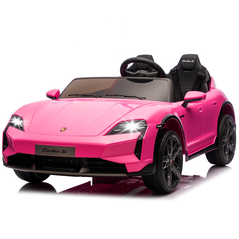 Jouet pour enfant à pile sous licence avec batterie de voiture 24V avec télécommande Tay Tay Turbo Turbo de 24 V, Rose