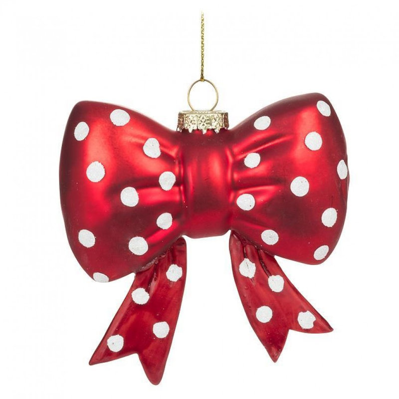 Dotted Bow Ornament