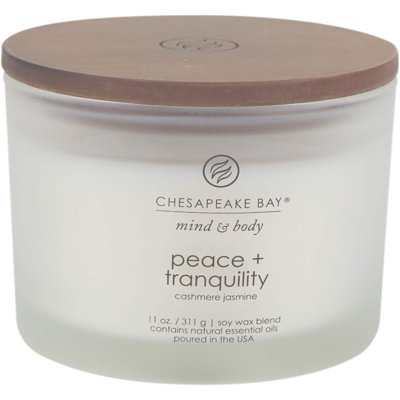Scented Candle Peace + Tranquility (Cashmere Jasmine) 3-Wick Coffee Table Jar