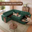 Canapé-lit modulaire en U 100 po avec rangement Corduroy-1428307327
