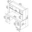 Ensemble de bureau d'ordinateur avec huche 3 pièces Echo-644108354