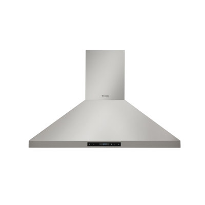 Hotte murale 36 po 600 CFM à conduit argentée avec télécommande incluse