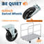 Chariot à panneaux en acier robuste 2 en 1, plateforme de 36 po x 24 po, capacité de 2 200 lb, panneau convertible et camion à plateau avec roulettes verrouillables