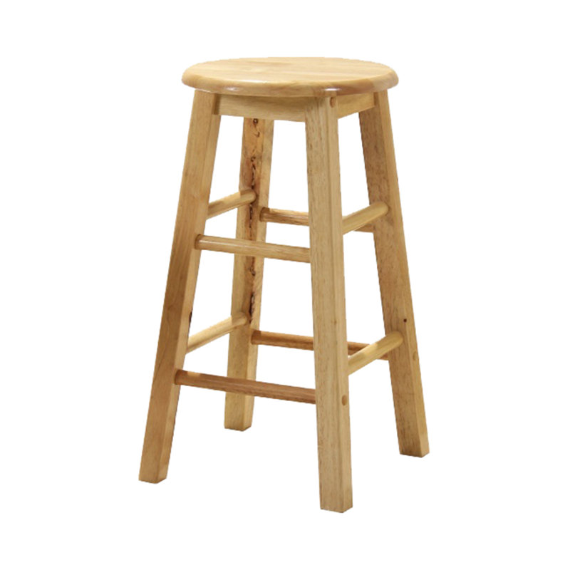 Penndel Swivel Bar Stool with Solid Wood Frame