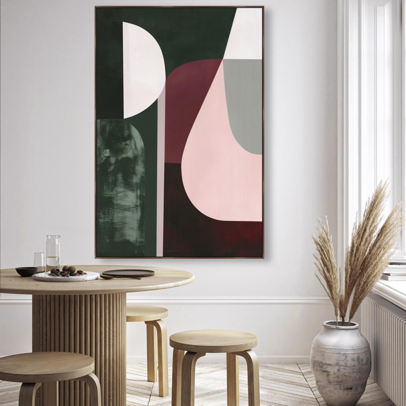Oliver Gal Rich Botanicals III Abstract - Heavy Gel Top Coat Framed Canvas Art, Brown, 55" H x 37" W