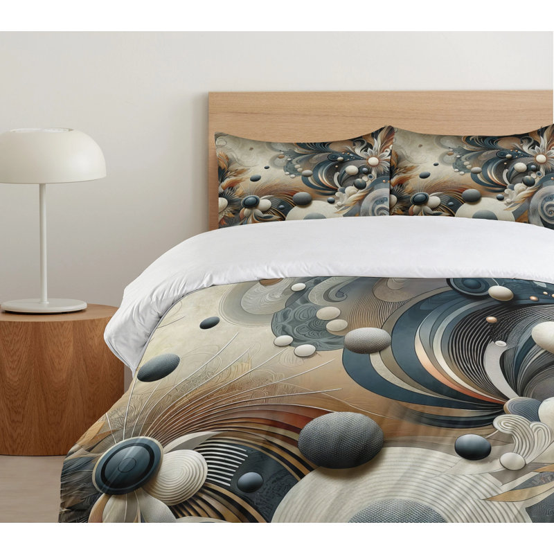 Abstract Duvet Cover, King Duvet Cover + 2 Standard Shams