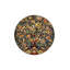 Tapis décoratif décoratif multicolore à motif d'oiseaux et de feuilles encadré-823251681