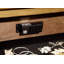 Table de chevet en orme vieilli 1Pc de style maison de campagne à roulement à billes avec glissière en métal USB / prise de courant dans la table de chevet