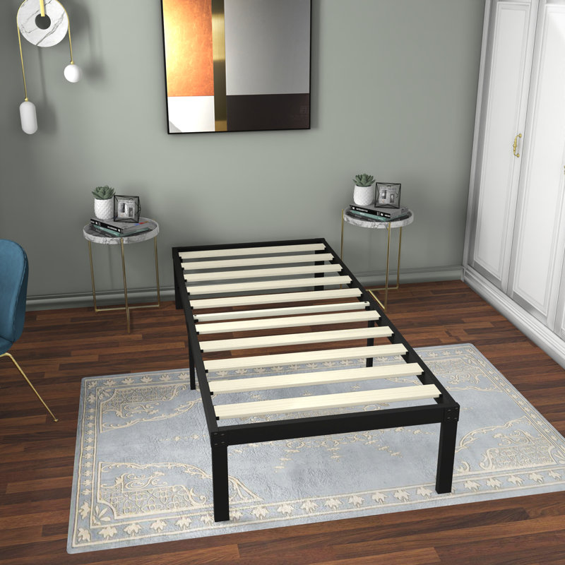Haleem 14" Steel Platform Bed, Twin XL