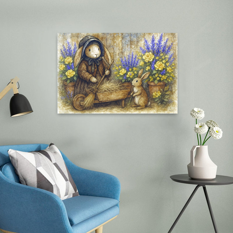 Art mural contemporain et romantique, H 16 po x l 24 po