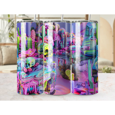 Choose Handmade Tumblers 591 mL Vacuum Insulated Stainless Steel (18/8) Travel Tumbler with Straw