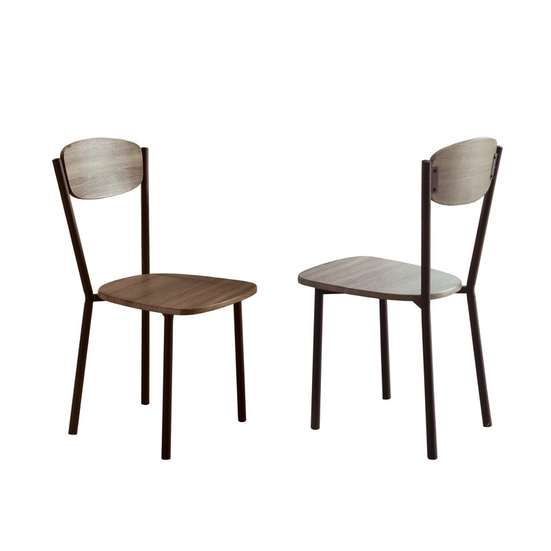 Mobilier de salle à manger 5 pièces rond gris gris