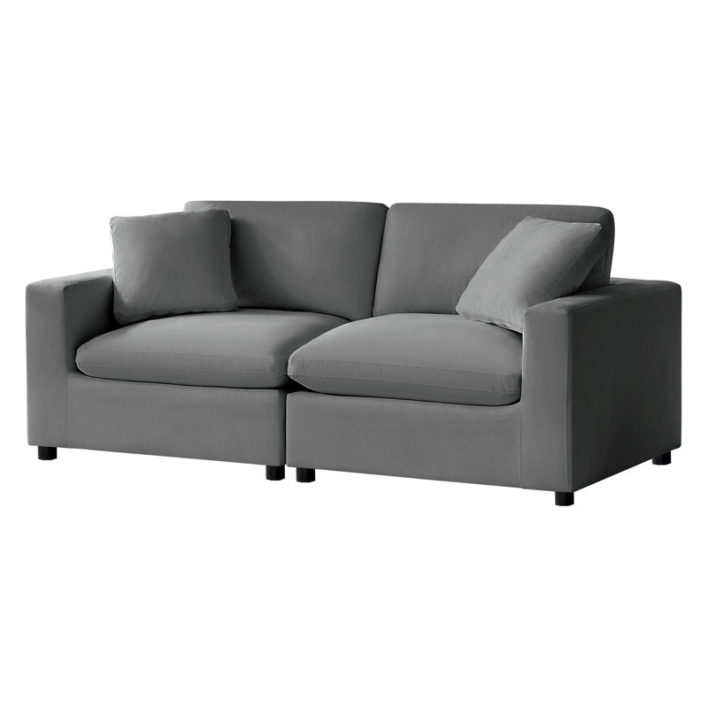 Caylie Modular  2-Piece Sofa - Charcoal, Charcoal