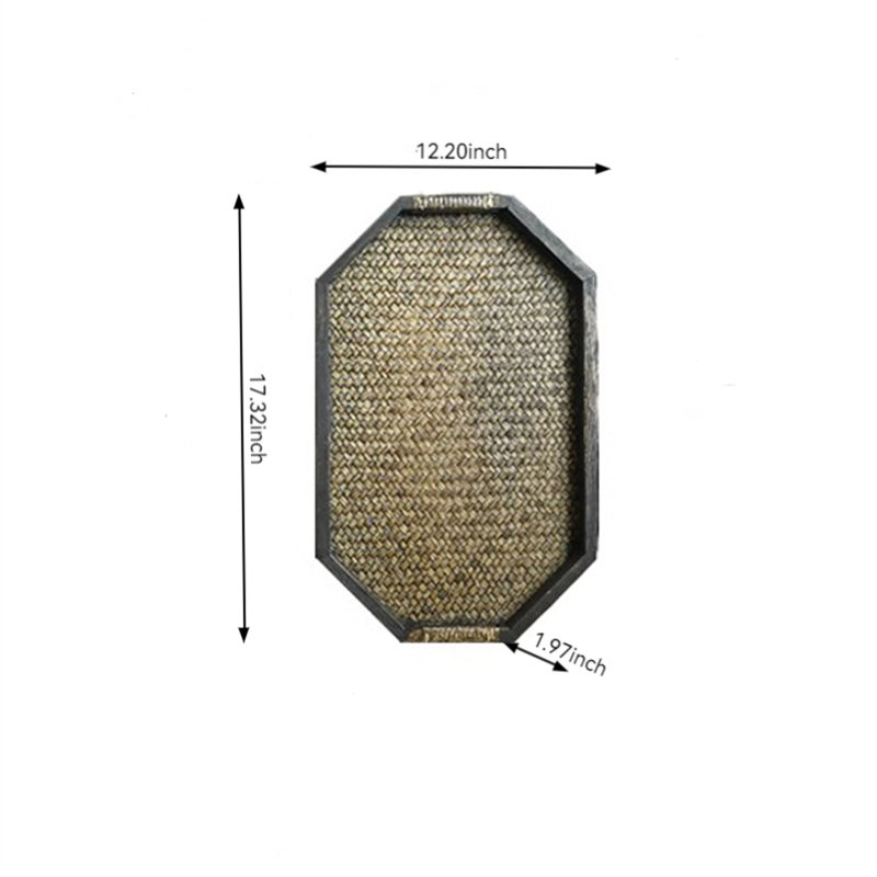 Plateau en bambou Caed, H 1,97 po x l 17,32 po x P 12,2 po
