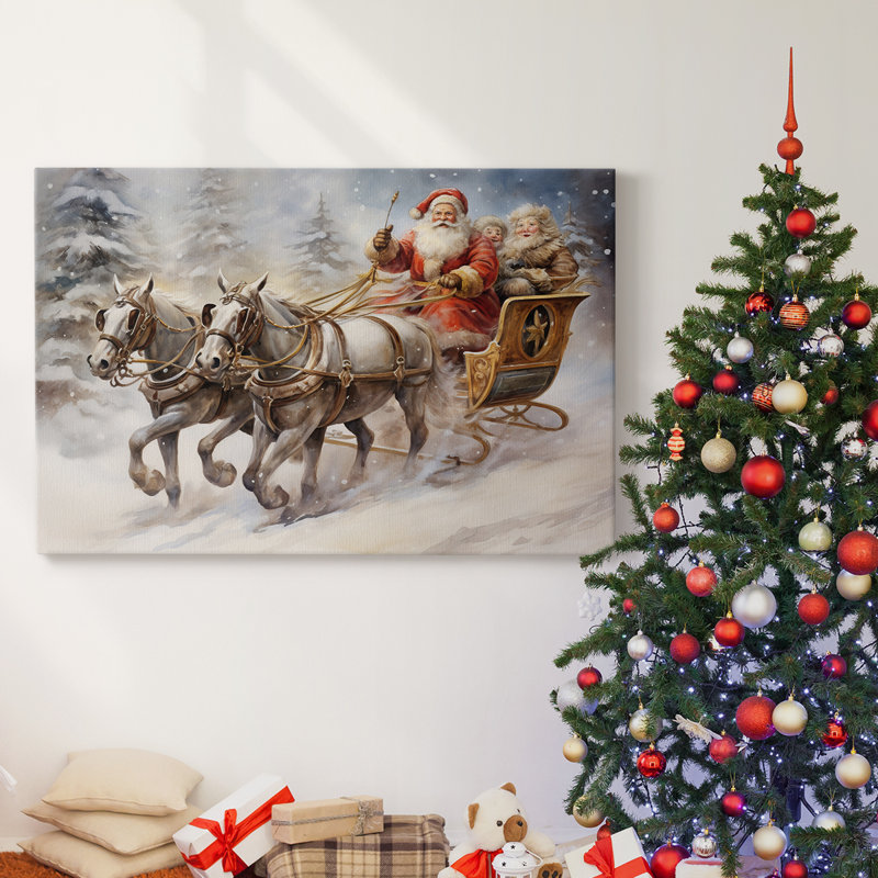Christmas Holiday Arts - Toile tendue avec châssis, H 24 po x l 36 po