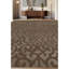 Damask Area Rug in Graphite/Brown-703893350